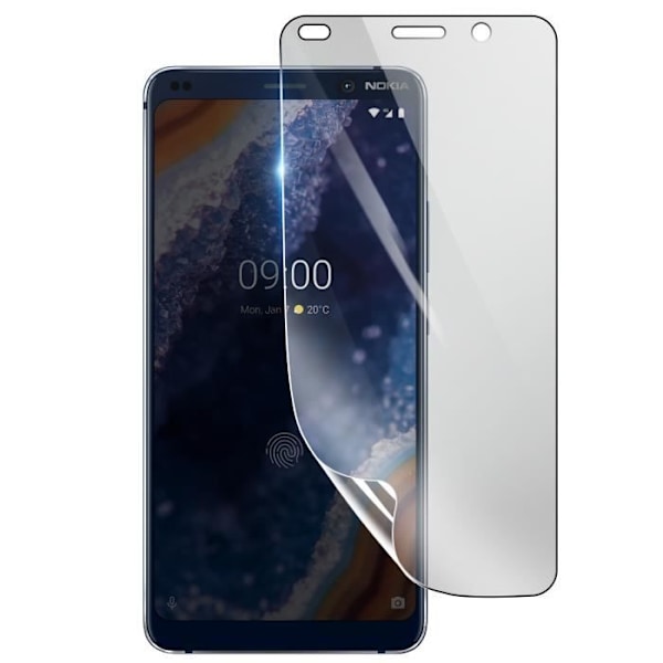 Näytönsuoja - 3MK - Nokia 9 PureView - Iskunkestävä Hydrogeeli - Läpinäkyvä - Naarmuuntumaton Transparent
