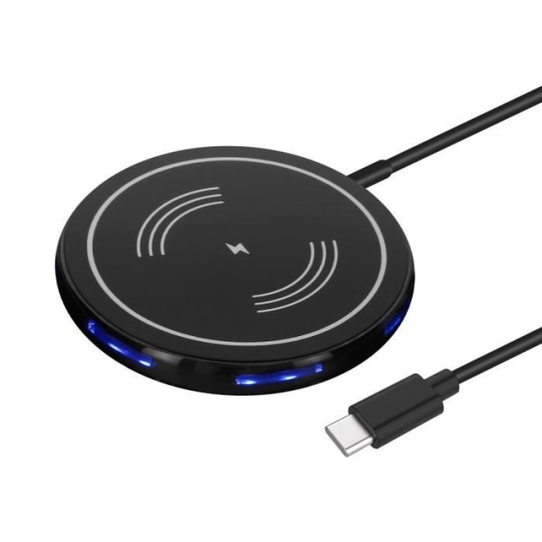 MagSafe-laddare - LinQ - 15W - LED-indikatorer - Kompatibel med QI - Kompakt design Svart
