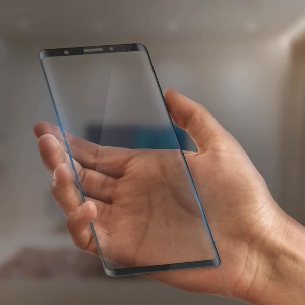 Beskyttelsesfilm - MUVIT - Xperia 5 - Buet hærdet glas - Applikator inkluderet - Sort Transparent, svart