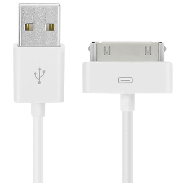 USB-kabel till 30-stifts Apple-kontakt - Vit