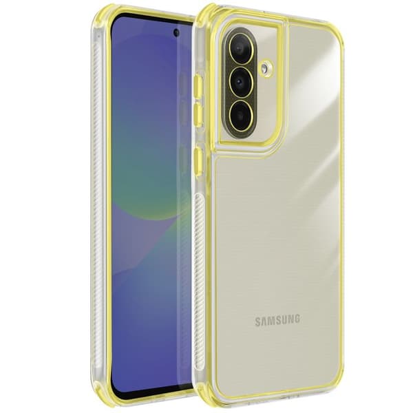 Skydd för Galaxy A37 Förstärkt Design Bi-Material Texturerad Halkfri Gul Gul