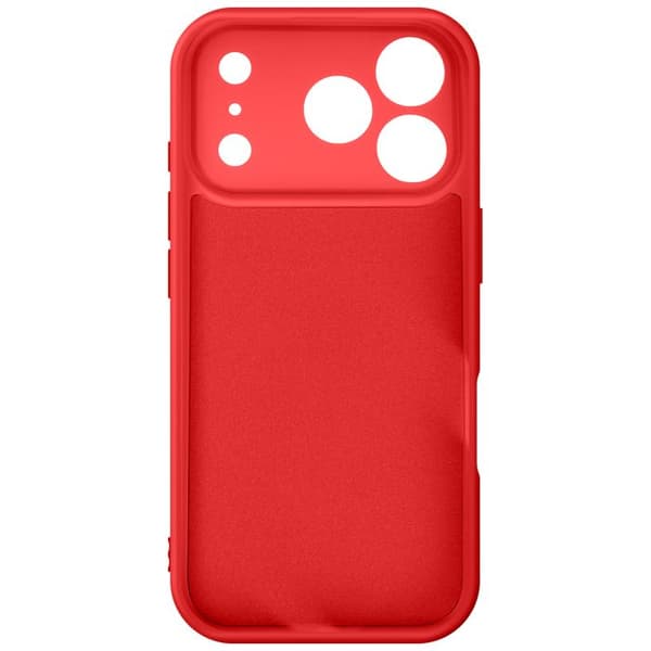 Coque - ADVARSEL - iPhone 17 Pro Max - Blød Silikon - Rutsjesikker - Rød Röd