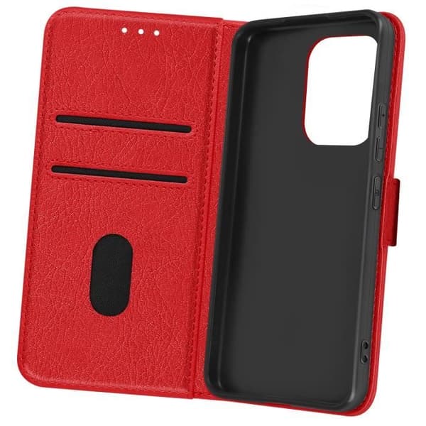 Etui til Xiaomi Redmi Note 13 4G - AVIZAR - Tegnebog og videounderstøttelse - Rød Röd