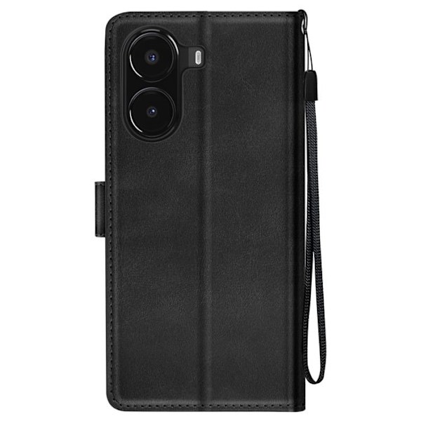 Etui för Xiaomi Poco X7 Pro Axelrem Klipp Stöd Plånbok Svart Svart