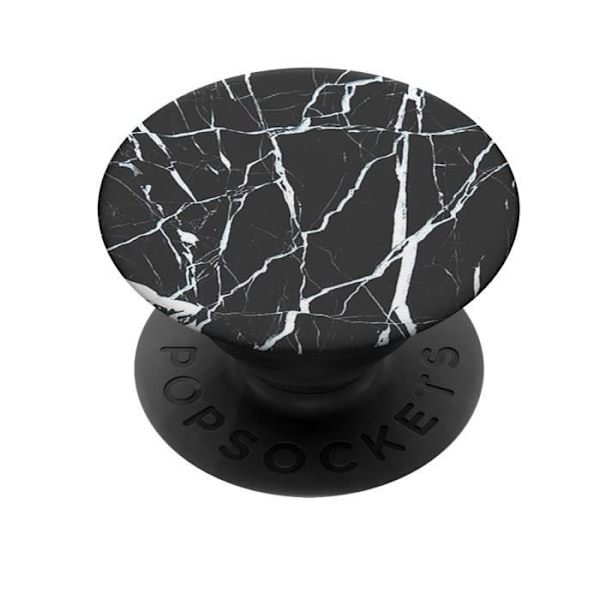 Smartphonetilbehør - POPSOCKETS - PopGrip - Sort marmordesign - Udtrækkelig - Videostøtte Svart