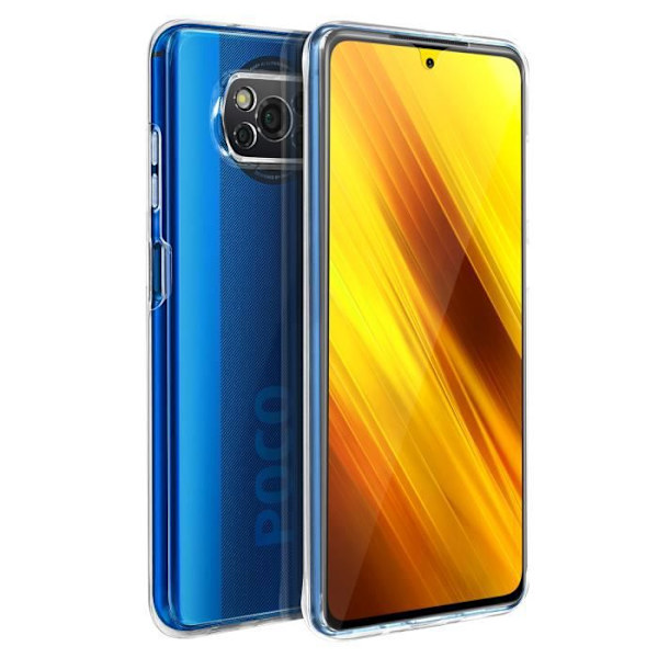 Coque - Xiaomi - Poco X3 - Hård Bakskydd - Mjuk Framsida - Transparent Vit Klar vit