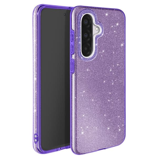 Cover til Samsung Galaxy A37 Bi-Materiale Design og Glitrende Finish Lilla Violett