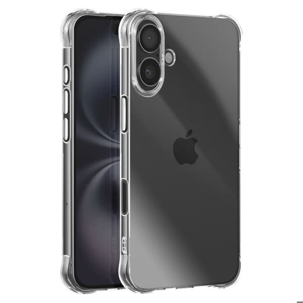 Cover til iPhone 17 - AVIZAR - Stødabsorberende - Blød Silikone - Forstærkede Hörner - Transparent Vit