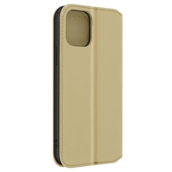 Folioskal iPhone 12 Mini Plånbok Video Stödfunktion guldgul