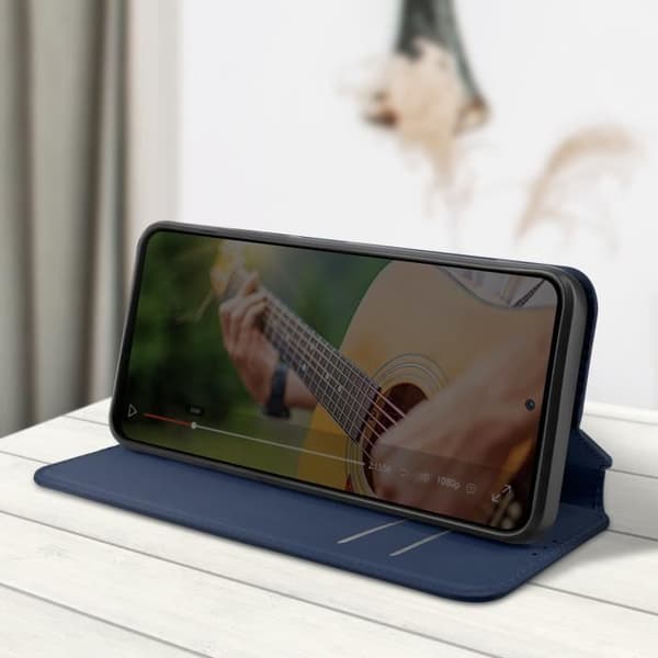 Etui til Xiaomi Mi A3 - AVIZAR - Kortholder Video Support Magnetic Flip - Midnight Blue Blå