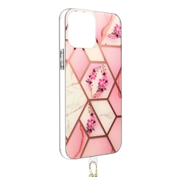 Skyddande skal - AVIZAR - iPhone 11 Pro - Geometriskt mönster - Avtagbar sladd - Rosa Rosa