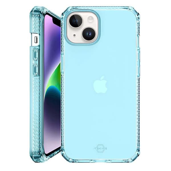 Coque - Itskins - iPhone 13 mini - Förstärkt - Klar - Blå Blå