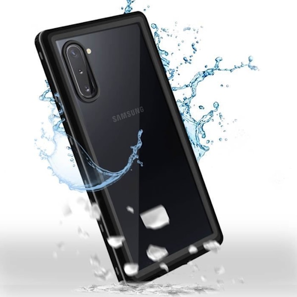 Fodral - REDPEPPER - Samsung Galaxy Note 10 Plus - Vattentät - Stötsäker - Inbyggt skärmskydd Svart