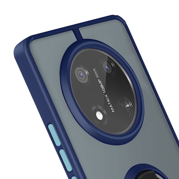 Coque för Honor Magic 7 Lite med Metallring Videostöd Blå Blå