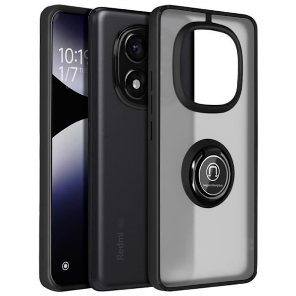 Kotelot Xiaomi Redmi Note 14 Pro 5G / 4G ja Note 14 Pro Plus rengas musta Svart