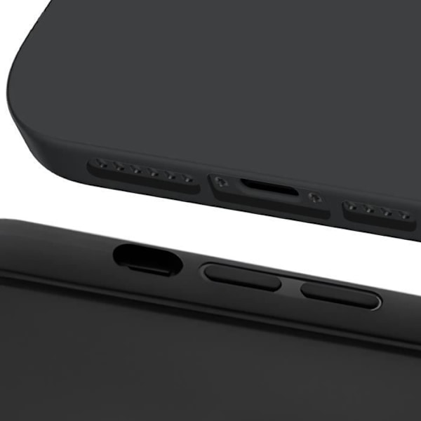 Cover til iPhone 15 Pro - KARL LAGERFELD - Bi-materiale lædereffekt bagside - Hævede kanter - Sort Svart