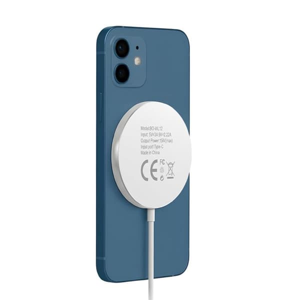 Magnetisk Magsafe-oplader til iPhone 13 Mini 15W Mayaxess Hvid Vit