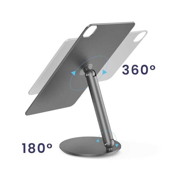 Support Bureau iPad Pro 13" 2024 i Aluminium Rotativ 360° wiwu Grå