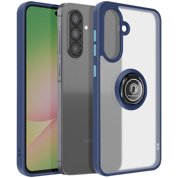Coque för Samsung Galaxy A56 Med Magnetring Transparent Baksida Blå Natt Blå