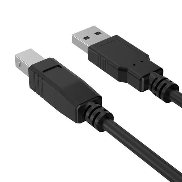USB-B Han til USB-A Han 2.0 til Printer 1,5m Power Force Sort