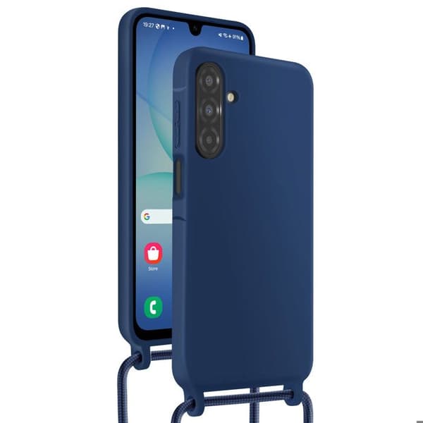 Skal - AVIZAR - Galaxy A17 - Silikon - Nackrem - Mörkblå Blå
