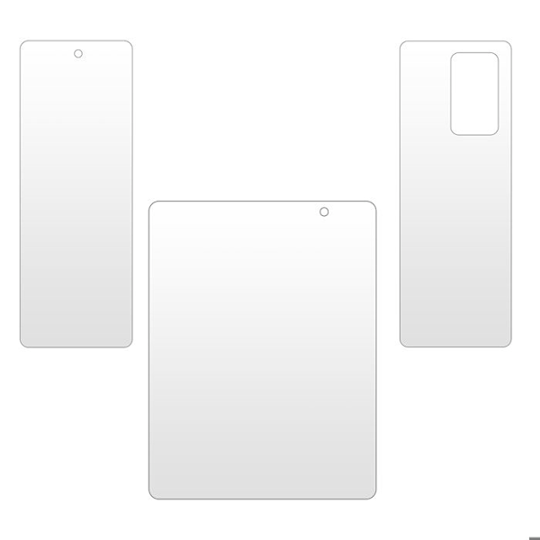 3x kalvot Samsung Galaxy Z Fold 2 Hydrogel Joustava Pehmeä Imak Transparent Vit