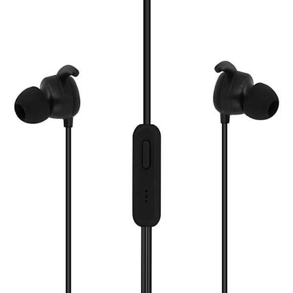 Langalliset kuulokkeet monitoimipainikemikrofoni 3,5 mm Jack Setty - musta