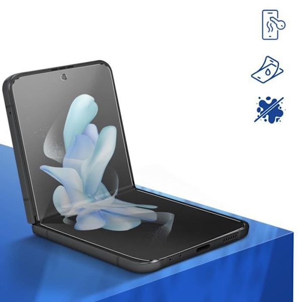 Näyttökalvo Samsung Z Flip 4 Antibakteeriselle 3mk SilverProtection+ läpinäkyvälle