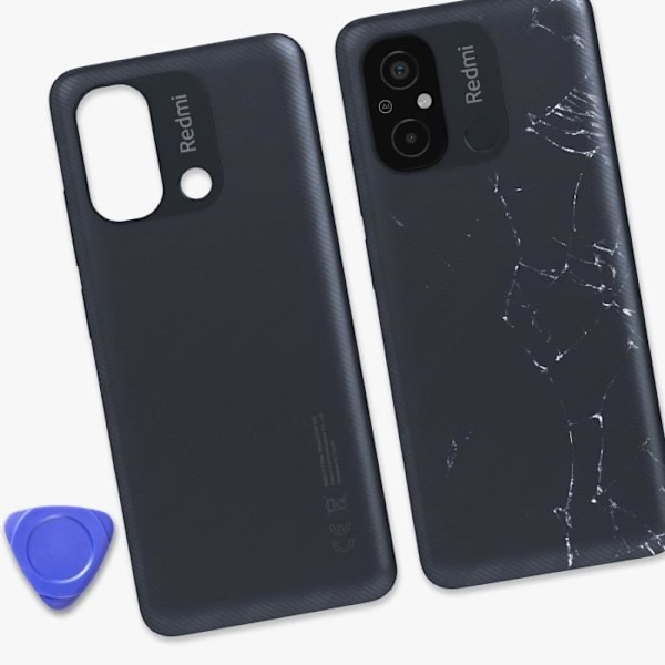 Takakansi Xiaomi Redmi 12C Alkuperäinen Huoltokappale Xiaomi Musta Svart