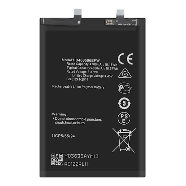 Sisäinen akku Honor Magic 4 Lite 5G ja 4G Kapasiteetti 4800mAh Black Svart