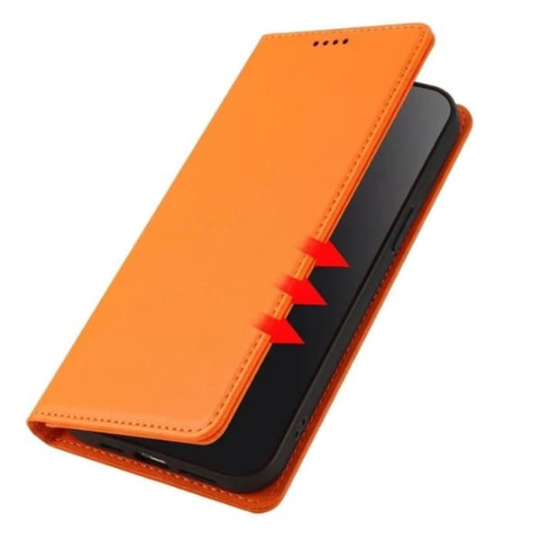 Plånboksfodral för Google Pixel 11 Pro Syntetläder med Prägling Anti-RFID Orange Apelsin