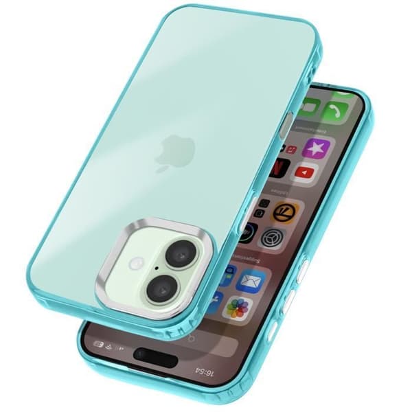 Cover til iPhone 16 - AVIZAR - Fleksibel - Silikone 1.5mm - Kamerabeskyttelse - Blå Blå