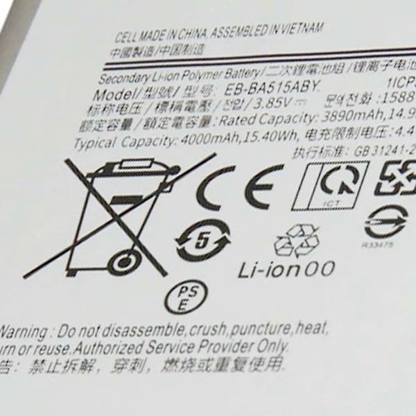 Batteri - AVIZAR - Galaxy A51 2019 - Li-Polymer 3890mAh - 3,85V - Grå Grå