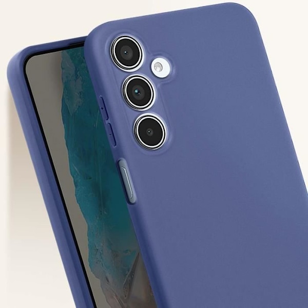 Silikonmjuk fodral för Samsung Galaxy M35 Mörkblå Blå