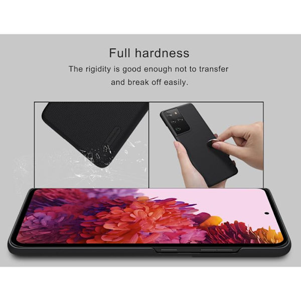 Skyddsfodral för Samsung Galaxy S21 Ultra 5G - Nillkin Super Frosted Shield - Svart svart