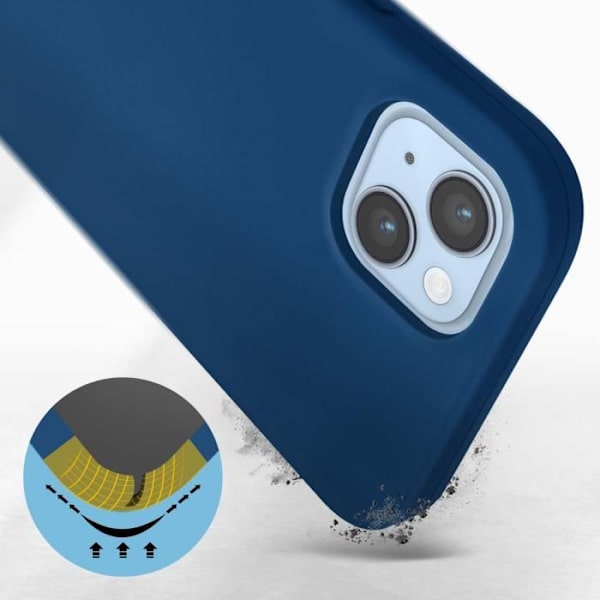 AVIZAR Skyddsfodral för iPhone 14 - Halvstyv Soft-touch Fine - Blå Blå