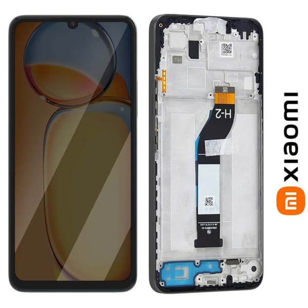Fuld Skærm - XIAOMI - Redmi 13C / Poco C65 - LCD Touch - Integreret Chassis - Sort Svart