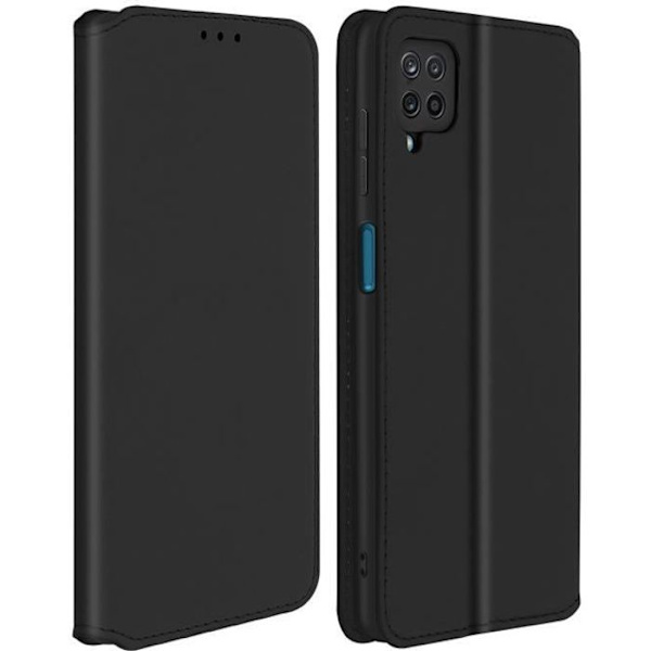 Kotelo - Samsung - Galaxy A12 - Ekologinen nahka - Lompakko - Tukitoiminto - Musta Svart