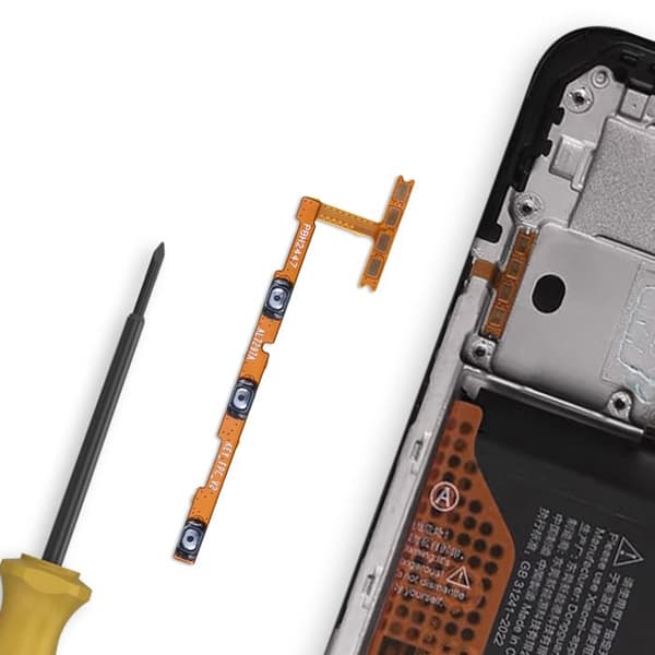 Nappe Power og Volume Erstatning til Xiaomi Redmi Note 14 4G Sort