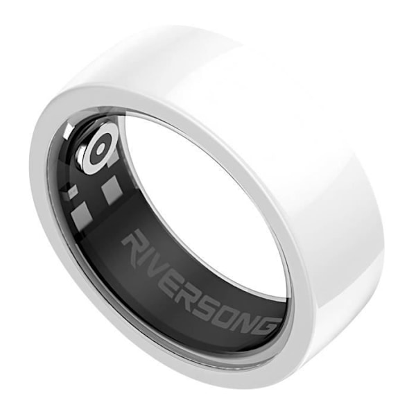 Connected Ring Health Monitoring og Activity Tracker Vandtæt IP68 3,8g Riversong White