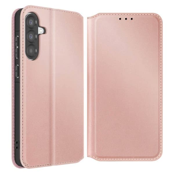 Plånboksfodral för Samsung Galaxy A17 med Stödfunktion och Magnetflik Rosa Rosa