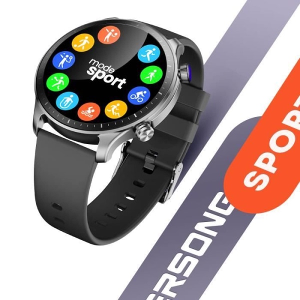 Motive 9 Pro Waterproof Connected Watch 1,43 tums AMOLED-skärm Riversong Grey
