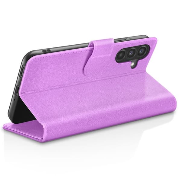 Pungetui - ZANAÉ - Samsung Galaxy A17 - Lilla - Horizontalt Stativ - Magnetisk Lukning Violett