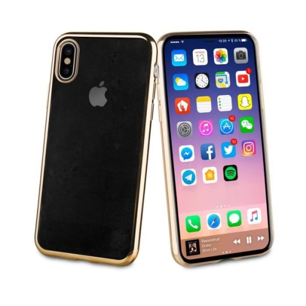 MUVIT Life Case Bling Gold Apple IPhone X