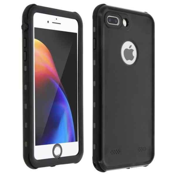 iPhone 7 Plus / 8 Plus Cover Bi-materiale Vandtæt 2m skærmfilm Redpepper sort Sort