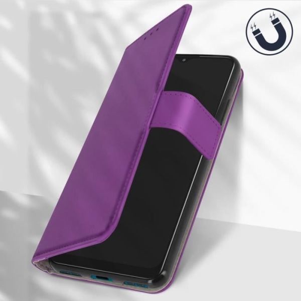 Housse - AVIZAR - Alcatel 3X 2020 - Similläder med struktur - Stödfunktion - Lila Lila