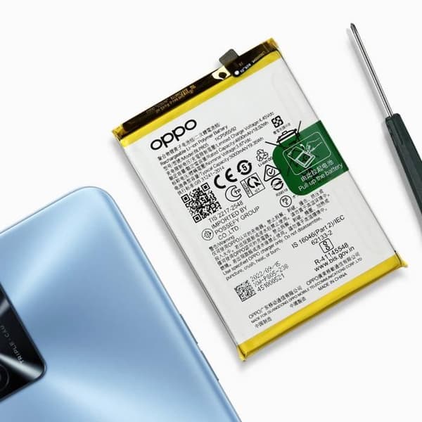 Internt batteri til Oppo A16, A16s og A54s 5000mAh Original BLP805 Vit
