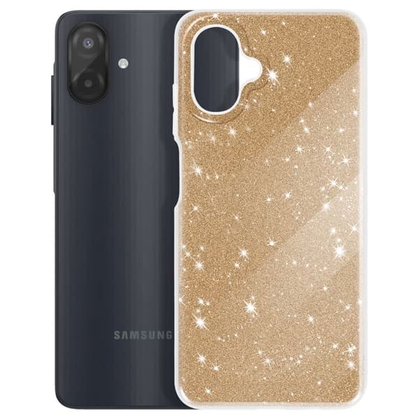 Cover - UNDERRETTE - Galaxy A07 - To-materiale - Glitrende Guld - Elegant Beskyttelse Gul