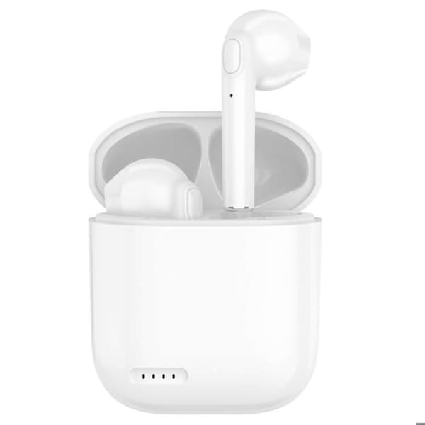 Bluetooth 5.3 hörlurar med laddningsfodral 18h Kontrollknapp Akashi - vit Grå