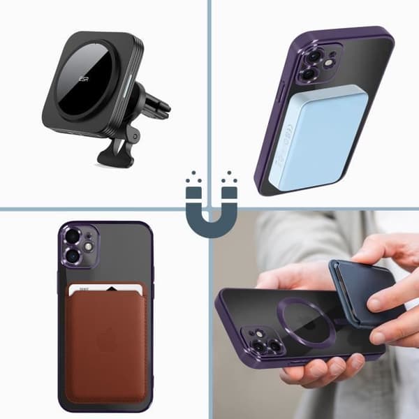Coque MagSafe - Apple - iPhone 11 - Lila Silikon - Stilig Design - Kameraskydd Lila